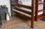 Etagenbett / Stockbett 160 x 200 cm "Easy Premium Line" K24/n, Kopf- und Fußteil gerade, Buche Massivholz Dunkelbraun lackiert, teilbar