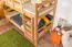Etagenbett mit Rutsche 90 x 190 cm, Buche Massivholz Natur lackiert, umbaubar in zwei Einzelbetten, "Easy Premium Line" K25/n