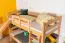 Etagenbett mit Rutsche 90 x 190 cm, Buche Massivholz Natur lackiert, umbaubar in zwei Einzelbetten, "Easy Premium Line" K25/n
