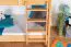 Stockbett mit Rutsche 80 x 200 cm, Buche Massivholz Natur lackiert, umbaubar in zwei Einzelbetten, "Easy Premium Line" K25/n