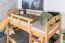 Etagenbett mit Rutsche 90 x 200 cm, Buche Massivholz Natur lackiert, teilbar in zwei Einzelbetten, "Easy Premium Line" K26/n