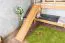 Etagenbett mit Rutsche 90 x 200 cm, Buche Massivholz Natur lackiert, teilbar in zwei Einzelbetten, "Easy Premium Line" K26/n