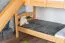 Etagenbett mit Rutsche 90 x 200 cm, Buche Massivholz Natur lackiert, teilbar in zwei Einzelbetten, "Easy Premium Line" K26/n