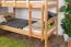 Etagenbett mit Rutsche 90 x 200 cm, Buche Massivholz Natur lackiert, teilbar in zwei Einzelbetten, "Easy Premium Line" K26/n