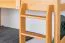 Etagenbett mit Rutsche 90 x 200 cm, Buche Massivholz Natur lackiert, teilbar in zwei Einzelbetten, "Easy Premium Line" K26/n