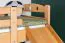 Stockbett mit Rutsche 80 x 200 cm, Buche Massivholz Natur lackiert, umbaubar in zwei Einzelbetten, "Easy Premium Line" K27/n