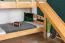 Stockbett mit Rutsche 80 x 200 cm, Buche Massivholz Natur lackiert, umbaubar in zwei Einzelbetten, "Easy Premium Line" K27/n