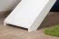 Weißes Etagenbett mit Rutsche 90 x 200 cm, Buche Massivholz Weiß lackiert, teilbar in zwei Einzelbetten, "Easy Premium Line" K27/n