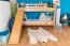 Etagenbett / Kinderbett / Stockbett mit Rutsche 80 x 190 cm, Buche Massivholz Natur lackiert, teilbar in zwei Einzelbetten, "Easy Premium Line" K28/n