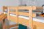 Etagenbett mit Rutsche 90 x 190 cm, Buche Massivholz Natur lackiert, umbaubar in zwei Einzelbetten, "Easy Premium Line" K28/n