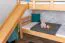 Etagenbett mit Rutsche 90 x 190 cm, Buche Massivholz Natur lackiert, umbaubar in zwei Einzelbetten, "Easy Premium Line" K28/n