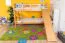 Etagenbett Stockbett mit Rutsche 80 x 190 cm, Buche Massivholz Natur lackiert, teilbar in zwei Einzelbetten, "Easy Premium Line" K29/n