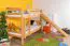 Etagenbett Stockbett mit Rutsche 80 x 190 cm, Buche Massivholz Natur lackiert, teilbar in zwei Einzelbetten, "Easy Premium Line" K29/n