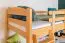 Etagenbett mit Rutsche 90 x 200 cm, Buche Massivholz Natur lackiert, teilbar in zwei Einzelbetten, "Easy Premium Line" K29/n