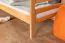 Stockbett mit Rutsche 80 x 200 cm, Buche Massivholz Natur lackiert, umbaubar in zwei Einzelbetten, "Easy Premium Line" K29/n