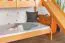 Stockbett mit Rutsche 80 x 200 cm, Buche Massivholz Natur lackiert, umbaubar in zwei Einzelbetten, "Easy Premium Line" K29/n