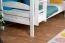 Weißes Etagenbett mit Rutsche 90 x 200 cm, Buche Massivholz Weiß lackiert, teilbar in zwei Einzelbetten, "Easy Premium Line" K29/n