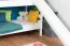 Weißes Etagenbett mit Rutsche 90 x 200 cm, Buche Massivholz Weiß lackiert, teilbar in zwei Einzelbetten, "Easy Premium Line" K29/n