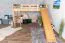 Hochbett mit Rutsche 90 x 190 cm, Buche Massivholz Natur lackiert, umbaubar, "Easy Premium Line" K30/n