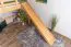 Hochbett mit Rutsche 90 x 190 cm, Buche Massivholz Natur lackiert, umbaubar, "Easy Premium Line" K30/n