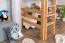 Hochbett mit Rutsche 90 x 190 cm, Buche Massivholz Natur lackiert, umbaubar, "Easy Premium Line" K30/n