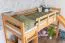 Hochbett mit Rutsche 90 x 190 cm, Buche Massivholz Natur lackiert, umbaubar, "Easy Premium Line" K30/n