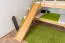 Großes Stockbett mit Rutsche 120 x 200 cm, Buche Massivholz Natur lackiert, teilbar in zwei Einzelbetten, "Easy Premium Line" K32/n