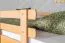Großes Stockbett mit Rutsche 120 x 200 cm, Buche Massivholz Natur lackiert, teilbar in zwei Einzelbetten, "Easy Premium Line" K32/n
