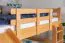 Großes Stockbett mit Rutsche 160 x 200 cm, Buche Massivholz Natur lackiert, teilbar in zwei Einzelbetten, "Easy Premium Line" K32/n