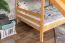 Großes Stockbett mit Rutsche 160 x 200 cm, Buche Massivholz Natur lackiert, teilbar in zwei Einzelbetten, "Easy Premium Line" K32/n