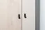 Jugendzimmer - Drehtürenschrank / Eckkleiderschrank Aalst 02, Farbe: Eiche / Creme / Schwarz - Abmessungen: 190 x 90 x 90 cm (H x B x T)