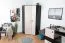 Jugendzimmer - Drehtürenschrank / Eckkleiderschrank Aalst 02, Farbe: Eiche / Creme / Schwarz - Abmessungen: 190 x 90 x 90 cm (H x B x T)