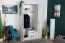 Drehtürenschrank / Kleiderschrank Sidonia 01, Farbe: Eiche Weiß - 200 x 123 x 53 cm (H x B x T)