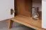 Vitrine Bambey 06, Farbe: Eiche / Weiß - 130 x 109 x 44 cm (H x B x T)
