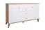 Kommode Bambey 08, Farbe: Eiche / Weiß - 90 x 144 x 44 cm (H x B x T)