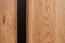 Kommode Slatina 11, Farbe: Eiche / Schwarz, teilmassiv - Abmessungen: 71 x 91 x 45 cm (H x B x T)