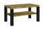 Robuster langlebiger Couchtisch mit dunklen Beinen "Temerin" 31a, Eiche Artisan / Mattschwarz, 115 x 65 x 51 cm, moderner Stil, viel Ablagefläche