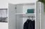 Kinderzimmer - Drehtürenschrank / Kleiderschrank Egvad 02, Farbe: Weiß / Buche - Abmessungen: 193 x 80 x 51 cm (H x B x T), mit 2 Türen, 3 Schubladen und 1 Fach