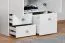 Kinderzimmer - Drehtürenschrank / Kleiderschrank Egvad 02, Farbe: Weiß / Buche - Abmessungen: 193 x 80 x 51 cm (H x B x T), mit 2 Türen, 3 Schubladen und 1 Fach