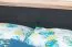 Doppelbett "Andenne" 01, Schwarz / Walnuss - Abmessungen: 160 x 200 cm