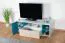 Jugendzimmer - TV-Unterschrank Aalst 24, Farbe: Eiche / Weiß / Blau - Abmessungen: 40 x 120 x 50 cm (H x B x T)