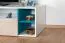 Jugendzimmer - TV-Unterschrank Aalst 24, Farbe: Eiche / Weiß / Blau - Abmessungen: 40 x 120 x 50 cm (H x B x T)