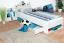 Kinderbett / Jugendbett Aalst 28, Farbe: Eiche / Weiß / Blau - Liegefläche: 90 x 200 cm