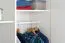 Jugendzimmer - Drehtürenschrank / Kleiderschrank Aalst 17, Farbe: Eiche / Weiß / Blau - Abmessungen: 190 x 80 x 50 cm (H x B x T)