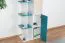 Jugendzimmer - Schrank Aalst 19, Farbe: Eiche / Weiß / Blau - Abmessungen: 190 x 60 x 40 cm (H x B x T)