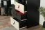 Jugendzimmer - Schrank Aalst 06, Farbe: Eiche / Creme / Schwarz - Abmessungen: 190 x 45 x 40 cm (H x B x T)