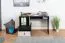 Jugendzimmer Kinderzimmer Komplett - Set E "Aalst", 6-teilig, Eiche / Creme / Schwarz