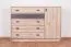 Kommode mit 5 Schubladen Niel 17, Farbe: Eiche / Anthrazit - Abmessungen: 95 x 135 x 40 cm (H x B x T)