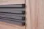 Kommode mit 5 Schubladen Niel 17, Farbe: Eiche / Anthrazit - Abmessungen: 95 x 135 x 40 cm (H x B x T)