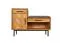 Sitzbank mit Stauraum / Schuhschrank Kumeu 56 Wildeiche massiv geölt - Abmessungen: 70 x 97 x 36 cm (H x B x T)